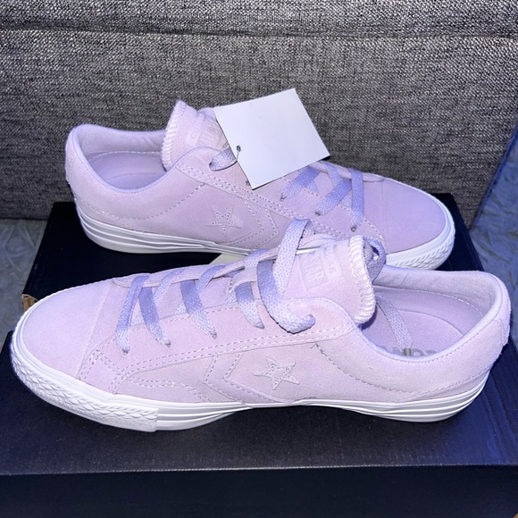Converse Chuck Star Player Ox Purple White Suede Size 7 women and 5 men - Picture 2 of 8